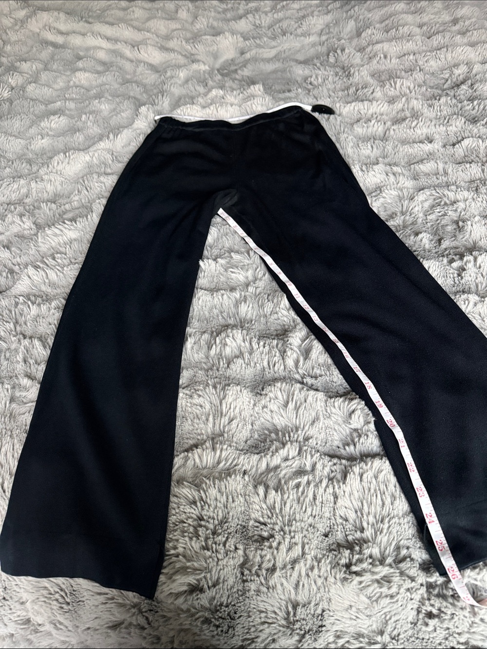 Ming Wang Black knit straight leg classic pants